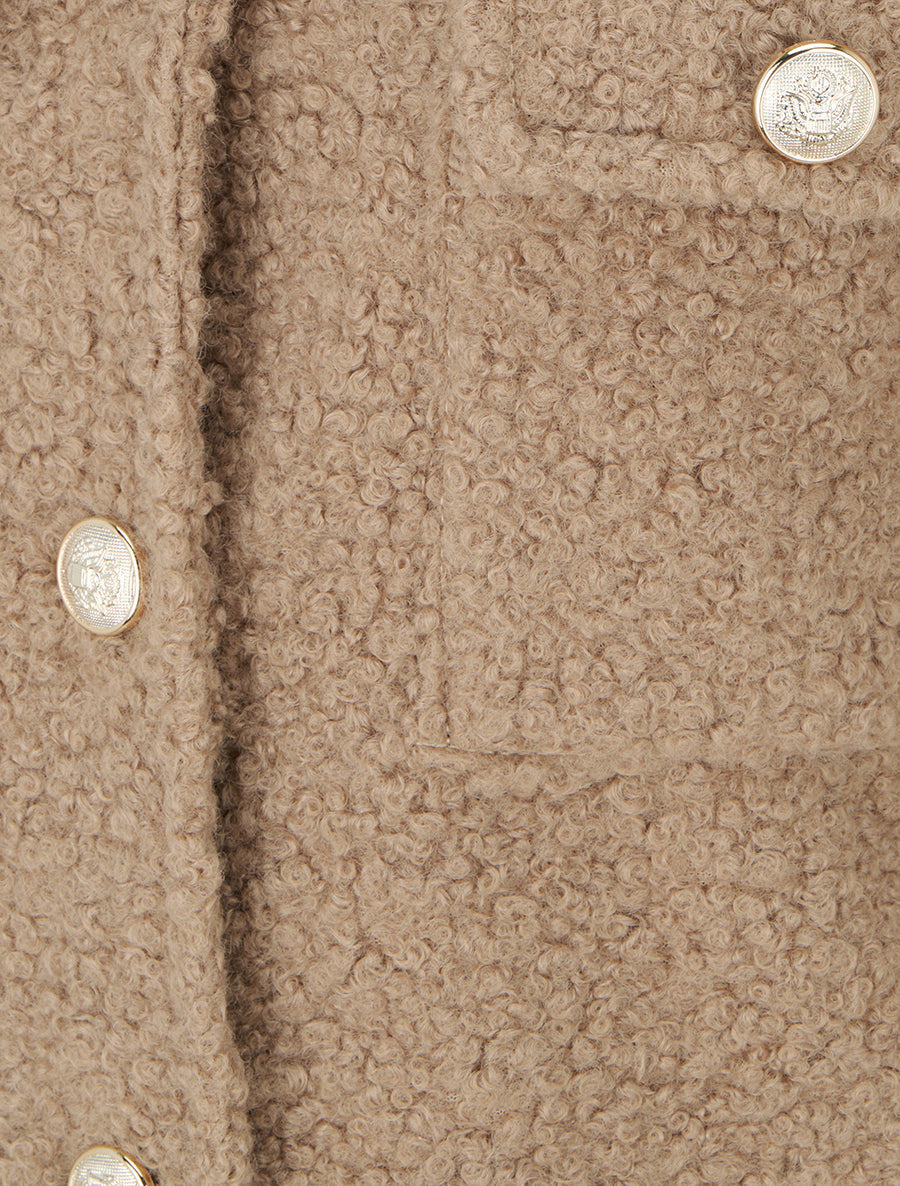 Kort jasje met bouclé wol-effect - Mol