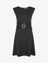 Robe evasée sans manches à boucle - Noir - 1
