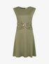 Robe evasée sans manches à boucle - Kaki - 1