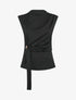 Top droit sans manches à boucle - Noir - 1