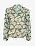 Top irisé en voile imprimé fantaisie - Vert foncé - 1