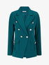 Veste boutonnée à grandes poches - Bleu lagon - 4