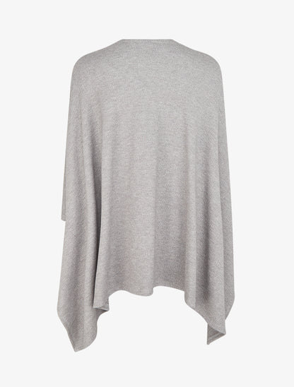 Poncho uni irisé à nouer - Gris - 2
