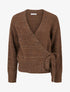 Gilet à nouer à détail irisé - Marron - 1