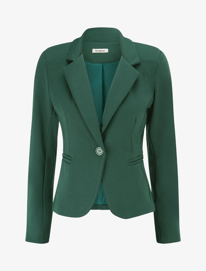 Veste ajustée à col cranté - Vert - 1