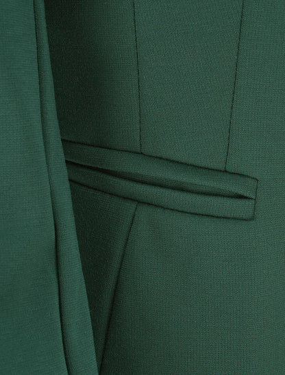 Veste ajustée à col cranté - Vert - 3
