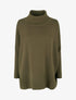 Poncho uni à col roulé - Kaki - 1