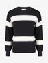 Pull à rayures irisées - Noir - 1