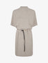 Robe pull droite à manches courtes - Taupe clair - 1