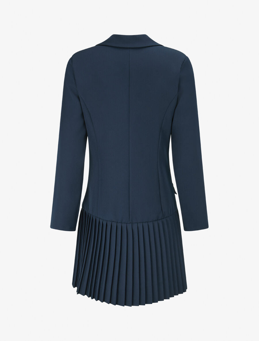 Veste longue à plis - Marine - 2