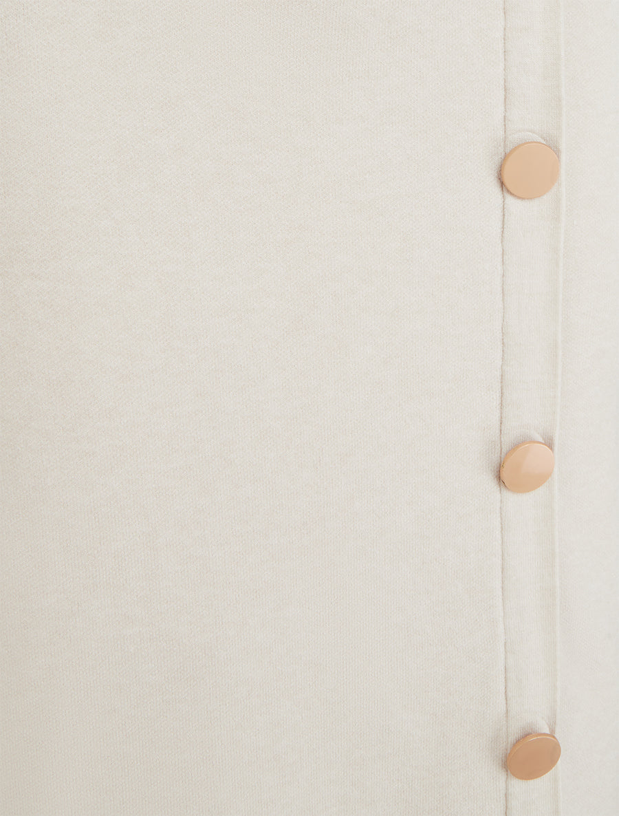 Jupe unie en maille asymétrique - Beige - 3