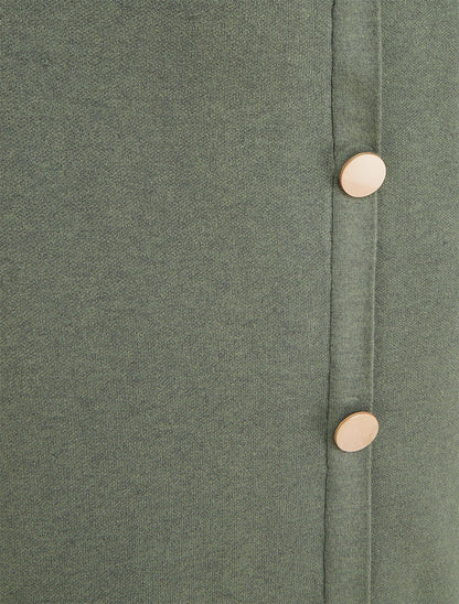 Jupe unie en maille asymétrique - Kaki - 3