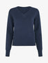 Pull uni à boutons décoratifs - Marine - 1