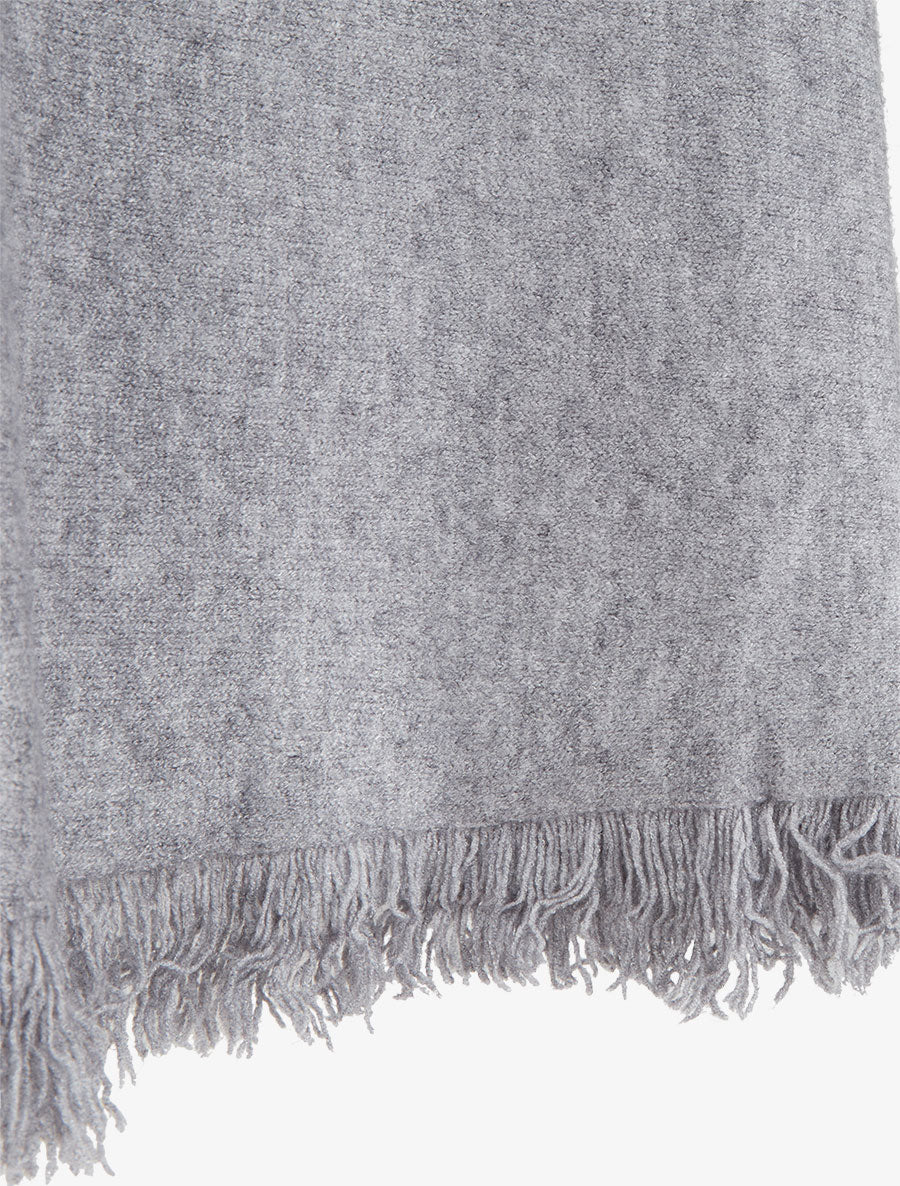 Jupe unie à bords effilochés - Gris - 3