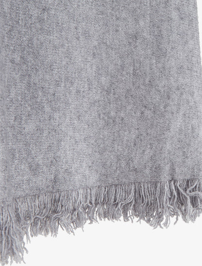 Jupe unie à bords effilochés - Gris - 3