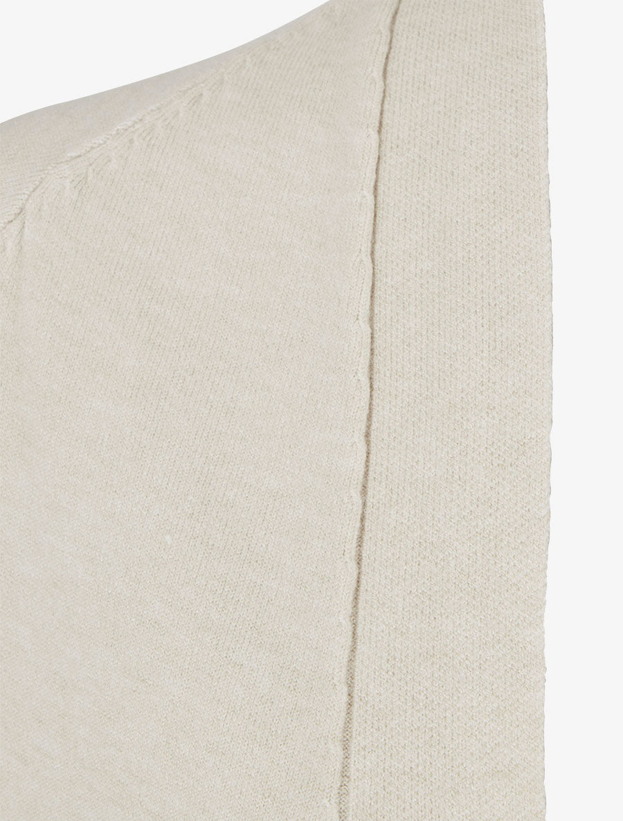 Gilet long ample à manches chauve-souris - Beige - 3