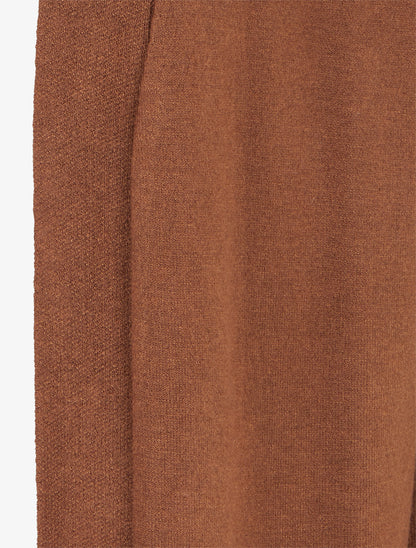 Gilet long ample à manches chauve-souris - Marron - 3