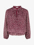 Blouse imprimé fantaisie coupe boule - Prune - 1