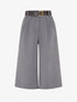 Pantacourt uni coupe ample - Gris - 1