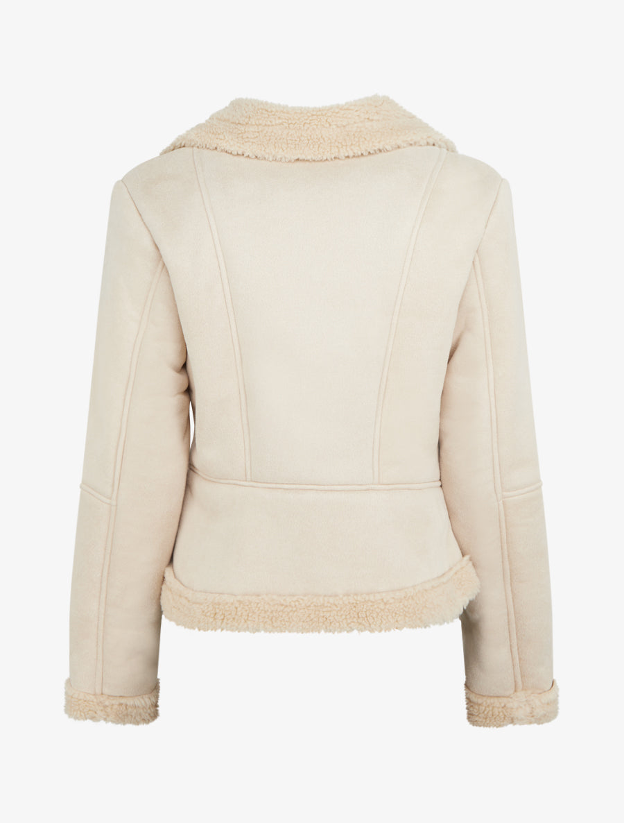 Blouson zippé style aviateur - Beige - 2