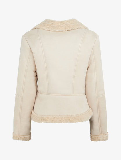 Blouson zippé style aviateur - Beige - 2