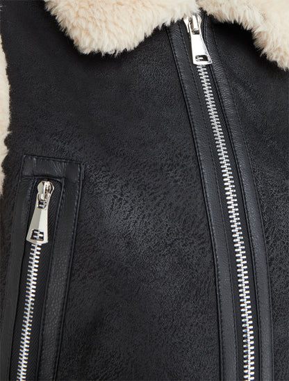 Blouson court style bombardier - Noir - 3