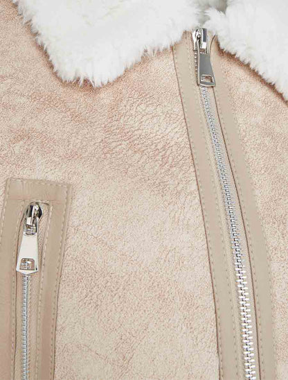 Blouson court style bombardier - Beige - 3