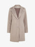 Manteau mi-long à col cranté - Taupe - 1