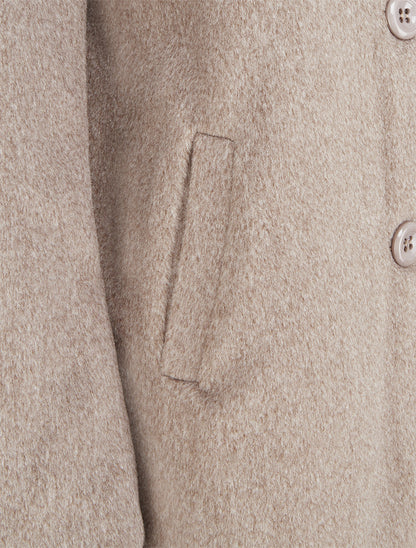 Manteau mi-long à col cranté - Taupe - 3