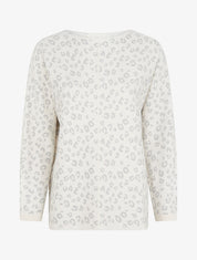 Pull imprimé léopard irisé - Écru - 1