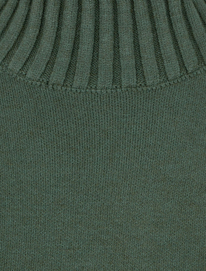 Pull à manches à détail irisé - Kaki - 3