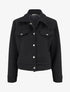 Blouson boutonné à poche à rabat - Noir - 1