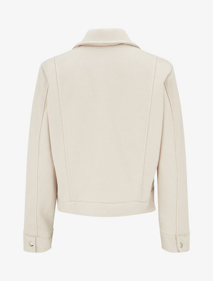 Blouson boutonné à poche à rabat - Beige - 2
