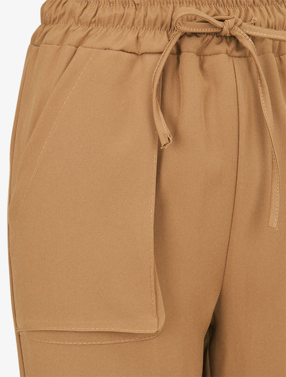 Pantalon cargo uni - Camel - 3
