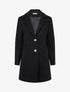 Manteau droit boutonné - Noir - 1