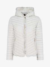 Doudoune matelassée à capuche zippée - Blanc cassé - 1