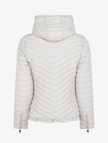 Doudoune matelassée à capuche zippée - Blanc cassé - 2