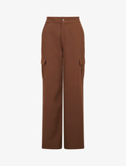 Pantalon droit à poches - Marron - 1