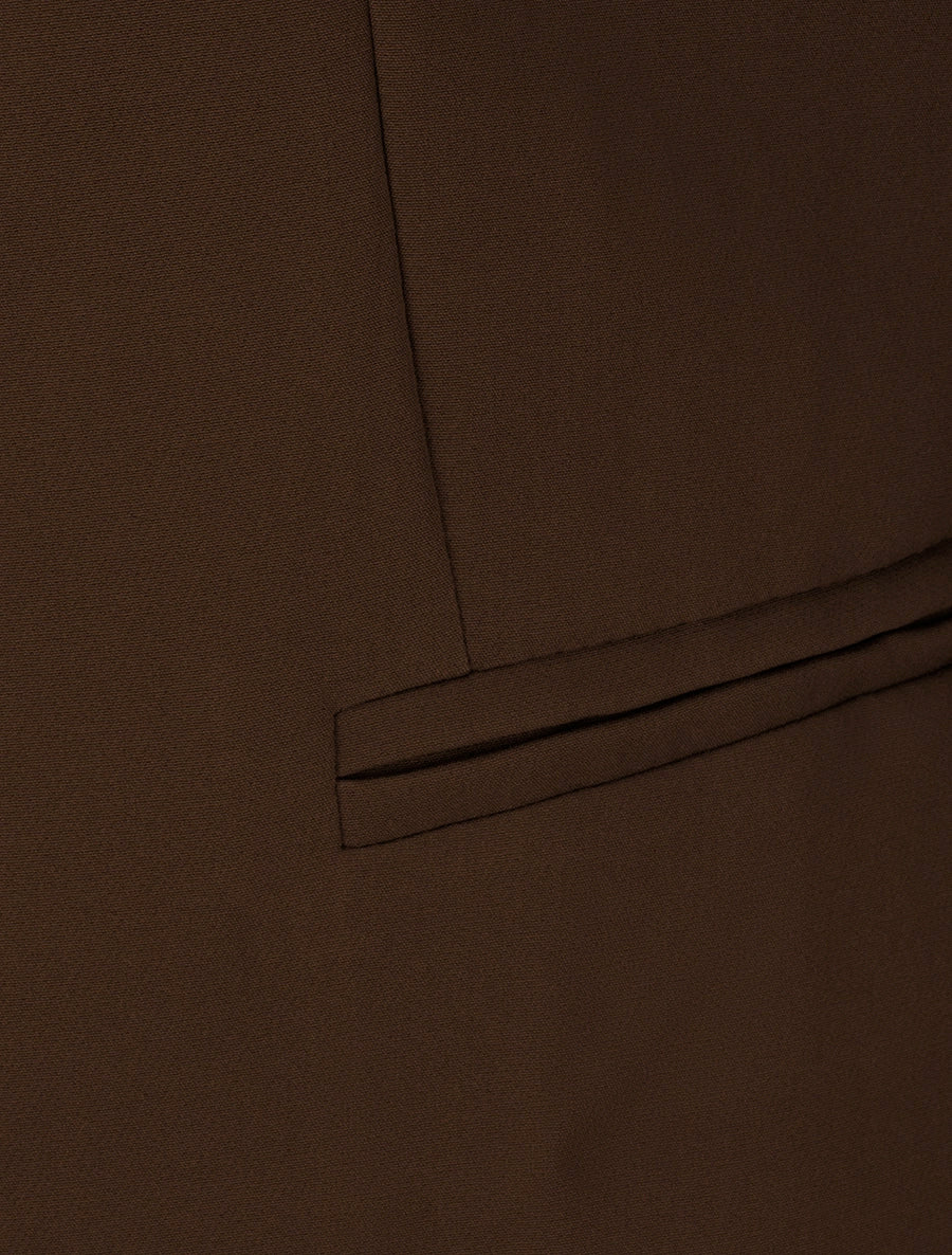 Recht jasje met schoudervullingen - Bruin