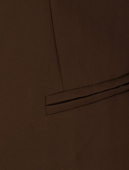 Recht jasje met schoudervullingen - Bruin