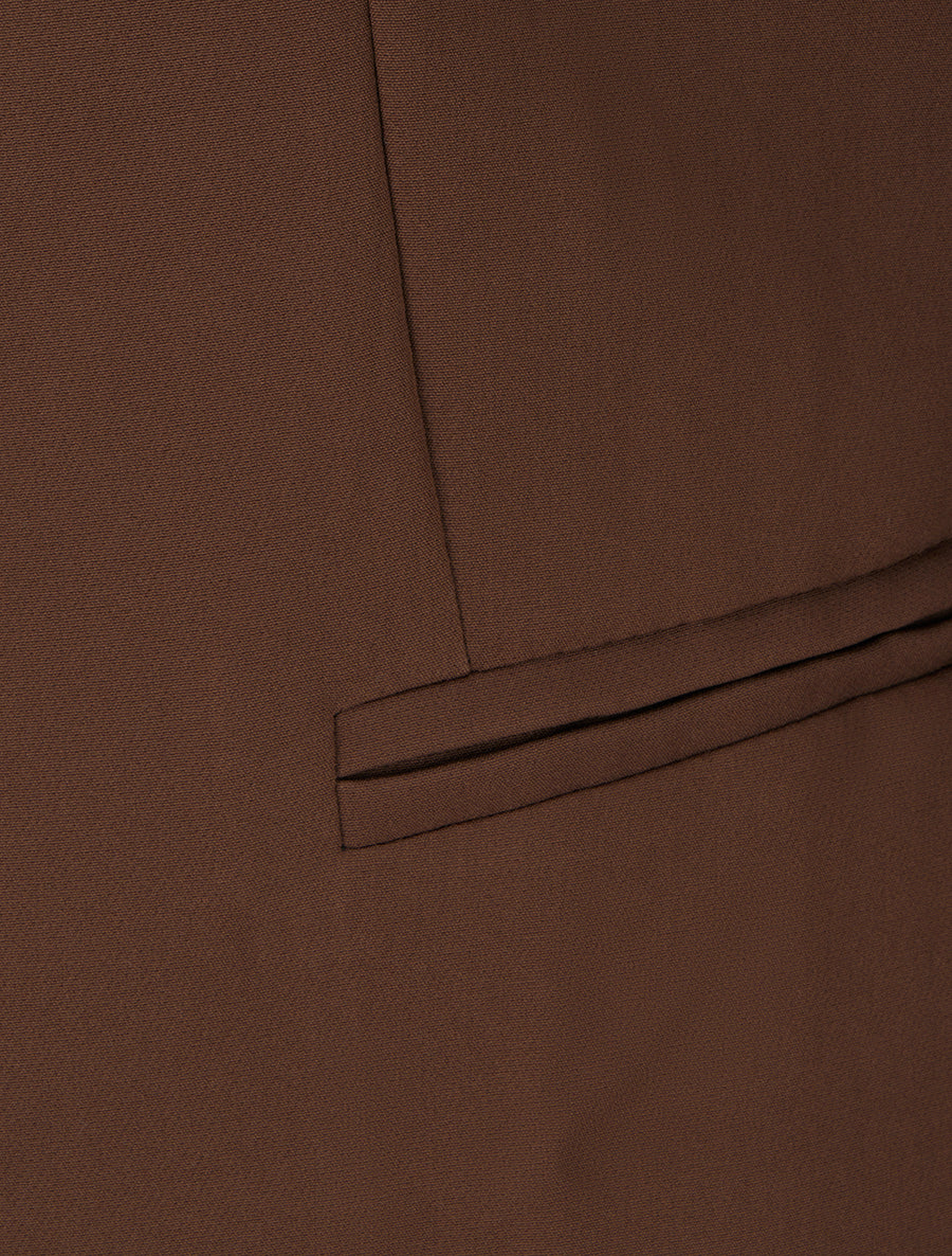 Veste droite à épaulettes - Marron