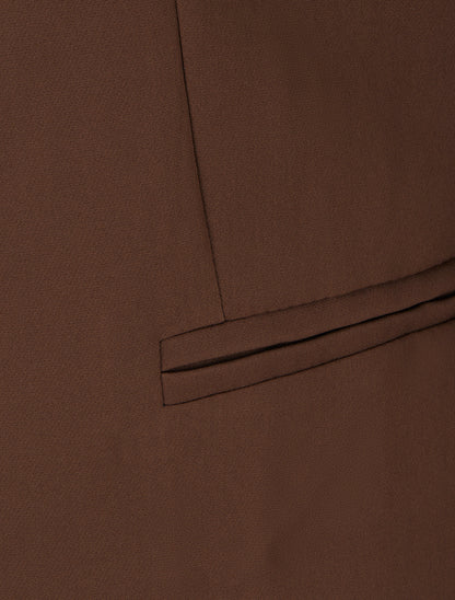 Veste droite à épaulettes - Marron
