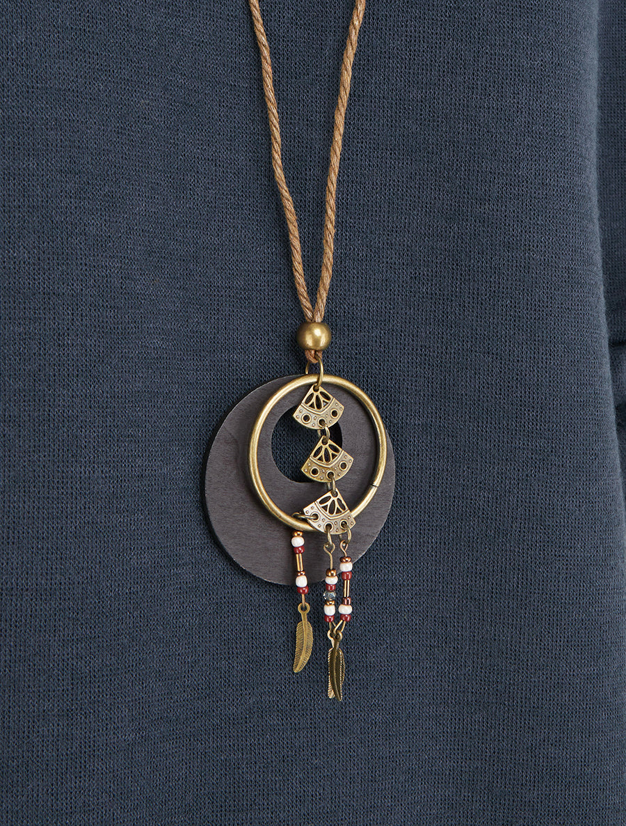 Pull droit à bords asymétriques - Marine - 3