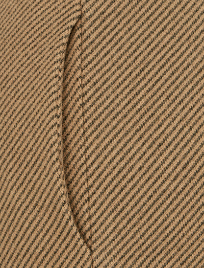 Short droit à ourlet et ceinture - Marron - 3