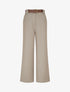 Pantalon droit fluide uni - Taupe - 1
