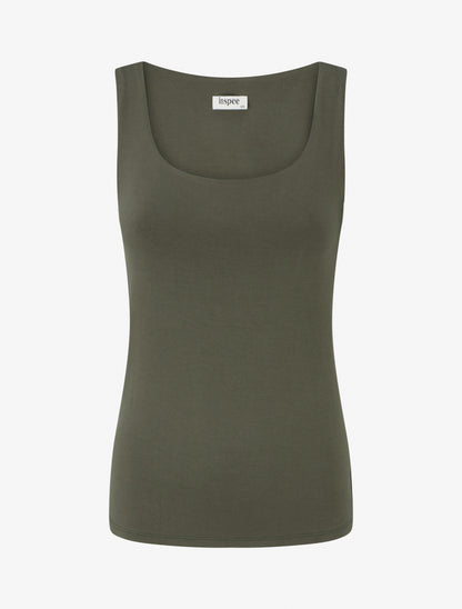Débardeur classique uni - Kaki - 1