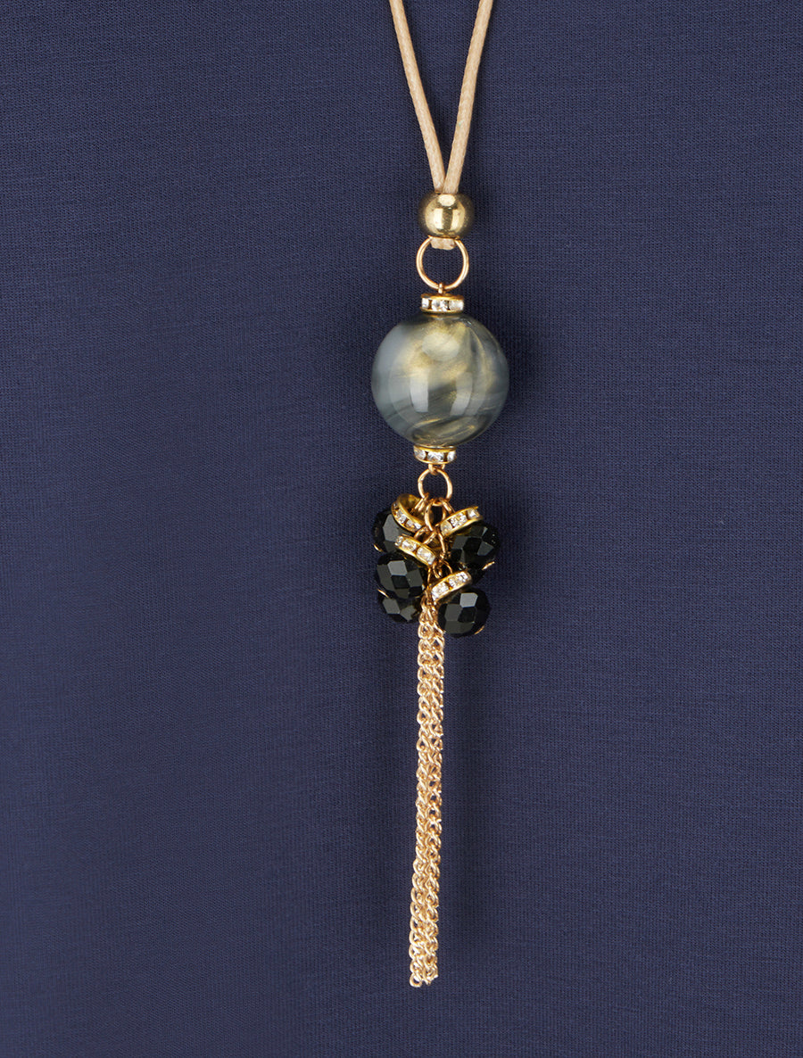 Top uni à manches courtes - Marine - 3