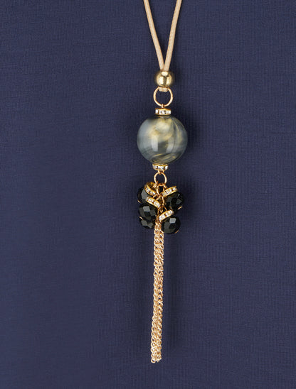 Top uni à manches courtes - Marine - 3