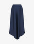 Pantalon ample à bords asymétriques - Marine - 1