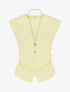 Top sans manches à côtés froncés - Jaune - 1